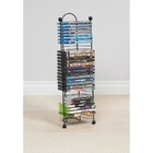 CD Metal Tall Narrow Wire Shelving Tower With Extra Large Storage Capacity