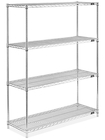 4 Layers Chrome Finish Steel Shelf Rack For Beverage Storage Floor Type