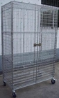 Galvanized Metro Wire Security Carts Lockable, Material Store Nestable Roll Cage