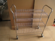 Chrome Plated Mobile Wire Cart /  Silver Reel Component Display Wire Trolley