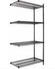 Adjustable Chrome  Industrial Wire Shelving With 4 Shelves Garage NSF Approval