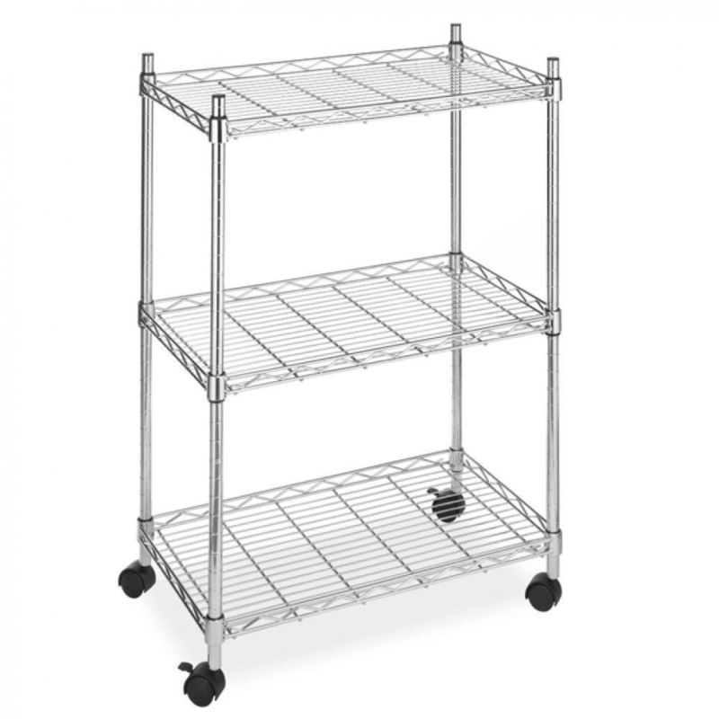 Zinc Plated 3 Tier Wire Shelving Unit 18” X 18” Catering , Cold Room Strong Wire Shelving