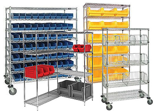 Circulates Custom Size Modular Industrial Wire Shelving For Agriculture Use