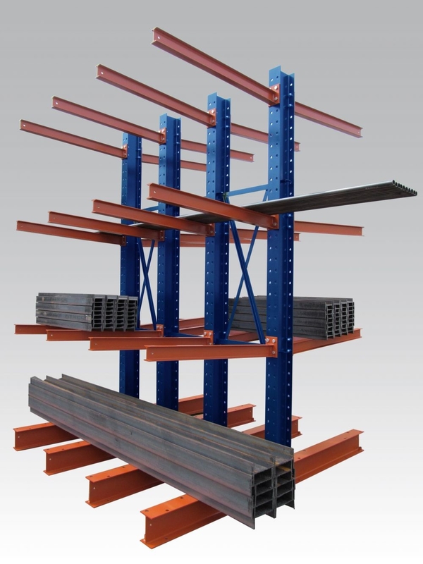 Pipe Dual Sided Cantilever Heavy Duty Storage Racks System 4 Meters High