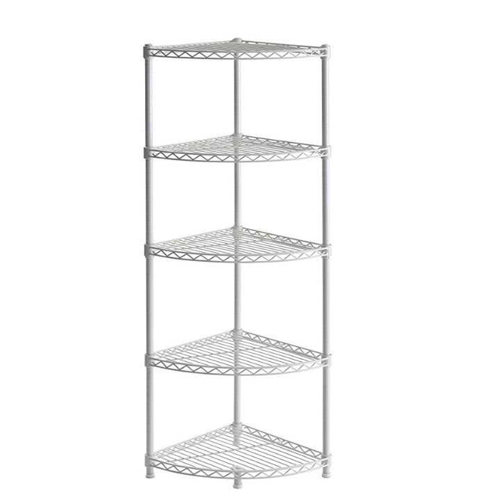 Living Room Metal Wire Racks For Storage / 5 Shelf Wire Shelving Unit