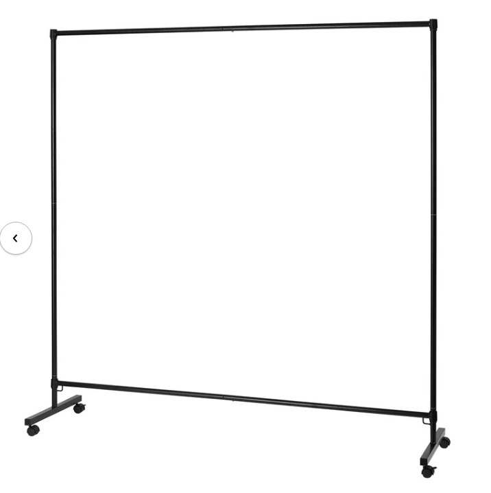 Black / White Color Freestand Mobile Room Divider With Curtain For Medical