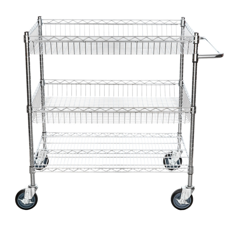 Chrome Plated Home Wire Shelving For Sundries 20mm Wire Gap