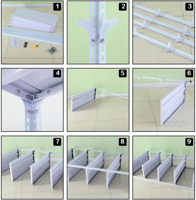 C Store Rack C Store Metal Display Boltless Steel Rack In White Color 150kg Per Level