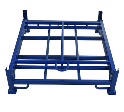 Space Saved Foldable Steel Fabric Roll Storage Rack Forklift Workable ​