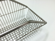 Stainless Steel Chrome Plate Stackable Wall Wire Baskets Storage , Small Wire Containers