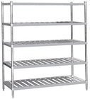 4 Tiers Stainless Steel Heavy Duty Storage Racks , Kitchen Food Storage Shelving Units