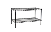 Hospital Industrial Wire Shelving , Pharmacy Storage Racks With 2 Tier Shelves