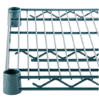 18”D Green Epoxy Commercial Wire Shelving Rack For High Moisture Wet Environment