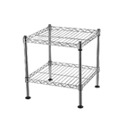 2 Tier 12” Deep Chrome Light Duty Home Kitchen Wire Shelving Units With NSF Certification