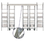86" High Cold Room Hygienic High Density Wire Shelving With Vented Shelves