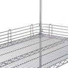 Chrome Finish Wire Shelving Parts Shelf Ledges , Stainless Steel Shelving Parts