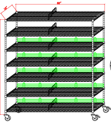 Chrome Finish Wire Shelving Parts Shelf Ledges , Stainless Steel Shelving Parts