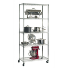 Zinc Coated Industrial Wire Shelving With 5" Casters For Cleanroom Equipment