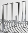 Adjustable Chrome Storage Rack With Wheels , 4 Shelf Wire Shelving With Dividers