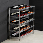 Black Coated Wine Commercial Wire Shelving Rack ,  5 Shelf Wire Storage Unit
