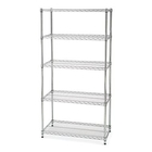 3 Inch Height 5 Layers Garage Storage Racking Home Wire Shelving With Wheels