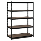 Durable Home Wire Shelving , Boltness Wire Pantry Shelving With Wooden Shelves