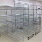 Double Deep High Density Wire Shelving Sliding Track Storage System
