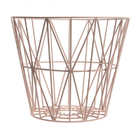Brass Large Storage Wire Grid Baskets , Wire Basket Clothes Storage Hamper