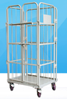 High Loading Capacity Retail Warehouse Corrossion Resistant Logistic Metal Wire Cart