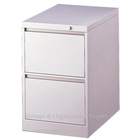 White Metal Two Drawer Lockable Filing Cabinet , Small Metal File Storage Cabinets 