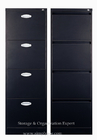 Black Metal Lateral File Cabinet 4 Drawer For Office , Home, Warehouse