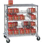 Mobile Can Storage Rack Kits 4 Tier Heavy Duty Shelving Unit High Capacity