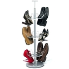 Carbon Steel Or SS 304 Home Wire Shelving White Boot Shoe Rack Vertical Storage 15 Shoes