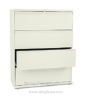 Brown Green White 4 Drawers Lateral Metal Filing Cabinet For A-4 Hanging Files