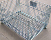39"Wx31.5"Lx34"H Bulk Wire Mesh Container With Casters For Auto Parts Storage