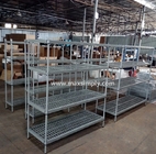 Grey Commercial Wire Shelving , Food Storage Anti - Corrosion Polymer Racking System