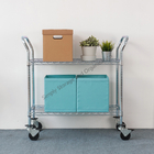 Easy Moving Chrome Wire Shelving With Carts NSF & SGS Approval For Organizer