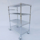 Easy Moving Chrome Wire Shelving With Carts NSF & SGS Approval For Organizer