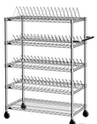 Electrostatic Discharge Chrome Wire Shelving Trolley 3 Tier For Electronics Industry