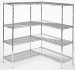 Large Capacity Chrome Plated Commercial Wire Shelving Unit Add On Kit In Food Store