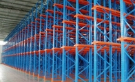 Mixed Color Red and Blue Double Deep Reach Pallet Rack 5 to 8 Layers