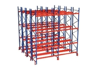 Mixed Color Red and Blue Double Deep Reach Pallet Rack 5 to 8 Layers