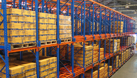 Multi Level Push Back Pallet Rack System With Steel Movable Trolley