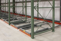 Gravity Movable Push Back Pallet Racking For Cold Warehouse Storage