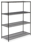 Black Metal Shelf Shop Storage Display Rack Freestanding Organizer 36"W X 14"D