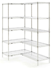 Dry Or Wet Commercial Wire Shelving / Stainless Steel Wire Shelves Chrome Finish