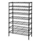 Common Commercial Wire Shelving , 8 Tier Freestanding Organizer Holder And Water Bottle Storage Metal Wire Wine Rack
