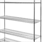 5 Tiers Durable Commercial Wire Shelving Unit With Castors For Snacks Storage