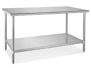 Standard Size Stainless Steel Work Bench Table For Warehouse Load Weight 400lbs