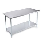 Standard Size Stainless Steel Work Bench Table For Warehouse Load Weight 400lbs